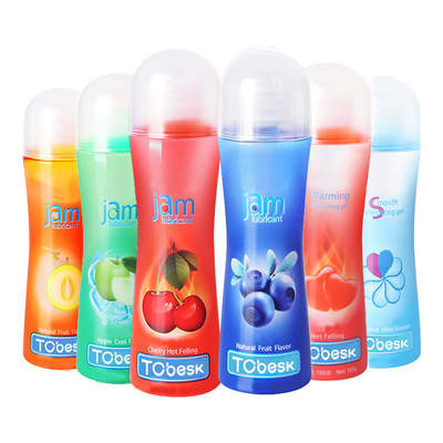 100 ml de lubricantes para el cuerpo frutales comestibles con sabor lubricante fácil de limpiar