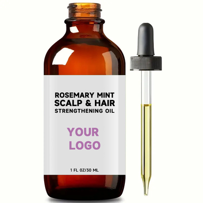 30 Aceites esenciales extractos de rosemary menta aceite de fortalecimiento del cabello para el logotipo personalizado