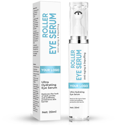 Crema para ojos de marca privada personalizada para ojeras, hinchazón, antienvejecimiento, rodillo hidratante