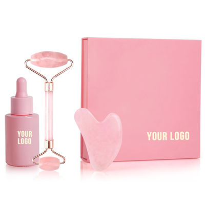 Rollo de Jade Gua Sha Set de herramientas de belleza personalizadas para el cuidado de la piel masculina y antienvejecimiento