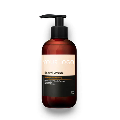 Apoyo de etiqueta privada limpieza y nutrición de la barba masculina lavado para el cabello facial nutrido