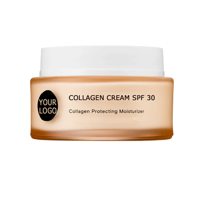 Crema de colágeno SPF 30 humectante de marca privada para la revitalización de la piel de día y de noche