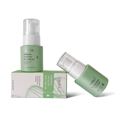 Crema para ojos con extracto vegetal vegano para reparación duradera y fórmula transparente antienvejecimiento