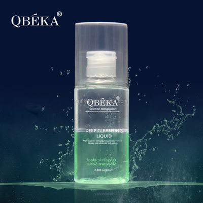 Forma líquida suave sin irritación limpieza facial profunda líquido lavado facial maquillaje de ojos removedor 80ml