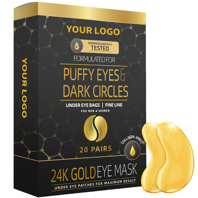 Mascarilla de ojos de oro hidratante para reducir líneas finas y arrugas Equipo profesional de control de calidad