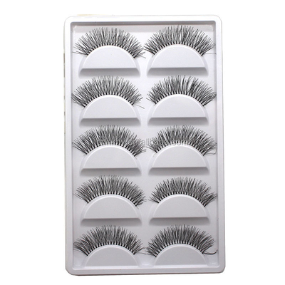 Mejora tu juego de maquillaje con 5 pares de pestañas falsas A21 y estilo natural largo