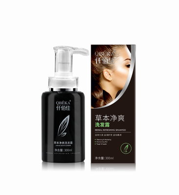 QBEKA Shampoo herbal refrescante contra la pérdida del cabello Shampoo para el cabello