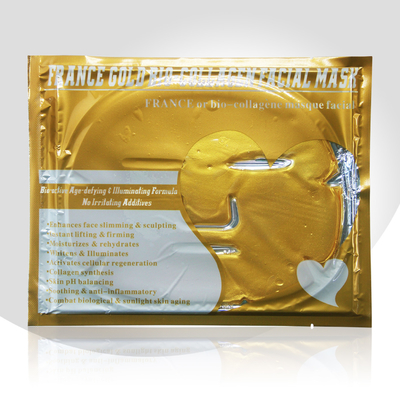 Cuidado de la piel Biocolágeno 24K Oro Máscara facial Reparación Blanqueamiento Hidratación para la cara