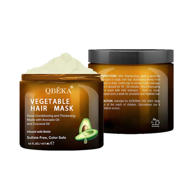 473 ml Máscara para el cabello de acondicionamiento profundo Máscara para el cabello de biotina para cabello seco dañado y manchado