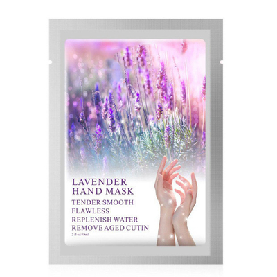 Máscara de mano de lavanda de tamaño regular exfoliante e hidratante forma de hoja personalizable