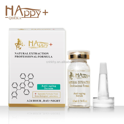 Suero antiarrugas orgánico con hojas de ácido hialurónico piel brillante y libre de arrugas