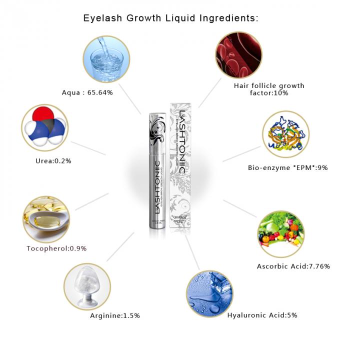 Lashtonica alargamiento de las pestañas suero Crecimiento de las cejas líquido 4.8 ml Efecto de crecimiento rápido de larga duración 4