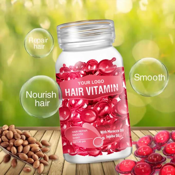 Moroccan Jojoba Oil Infused Custom Logo Hair Treatment Serum Capsule for Private Label (El aceite de jojoba marroquí infusado con el logotipo personalizado) 0