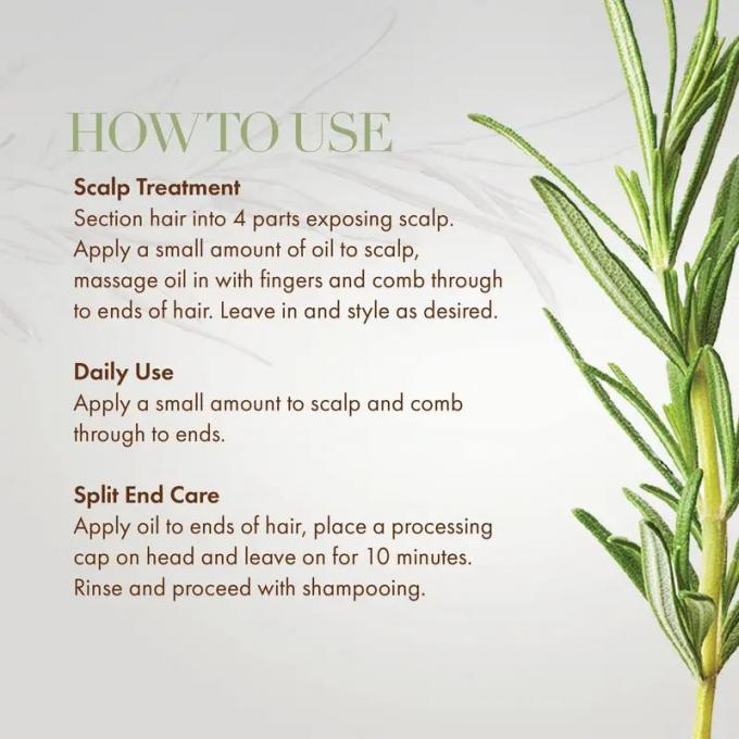 30 Aceites esenciales extractos de rosemary menta aceite de fortalecimiento del cabello para el logotipo personalizado 0