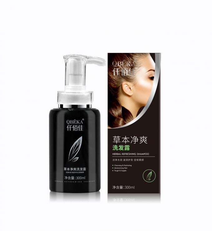El cliente personaliza el logotipo de las hierbas refrescantes para el cabello Restaurar el champú para productos OEM ODM 0