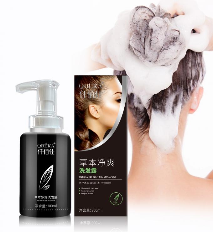 El cliente personaliza el logotipo de las hierbas refrescantes para el cabello Restaurar el champú para productos OEM ODM 4