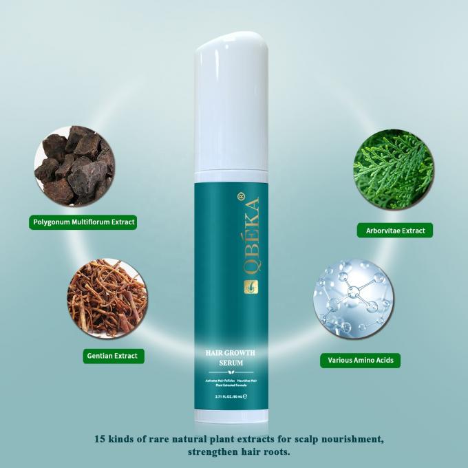 80 ml de aceite para el crecimiento del cabello de marca privada producto profesional equipo de control de calidad suero contra la pérdida del cabello 9