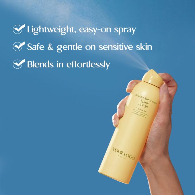 Marca privada SPF 50 Protector solar Spray Pack doble Protector solar resistente al agua Pack de 2 1