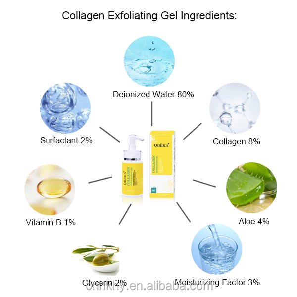 1000 Gel exfoliante No irritante limpieza de colágeno Hidratante Aclarador Cuidado del cuerpo 7