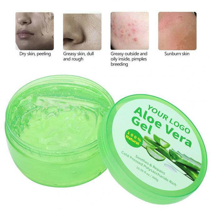 Etiqueta privada OEM orgánico después de que el sol se enfríe gel de aloe vera para calmar la piel irritada 0