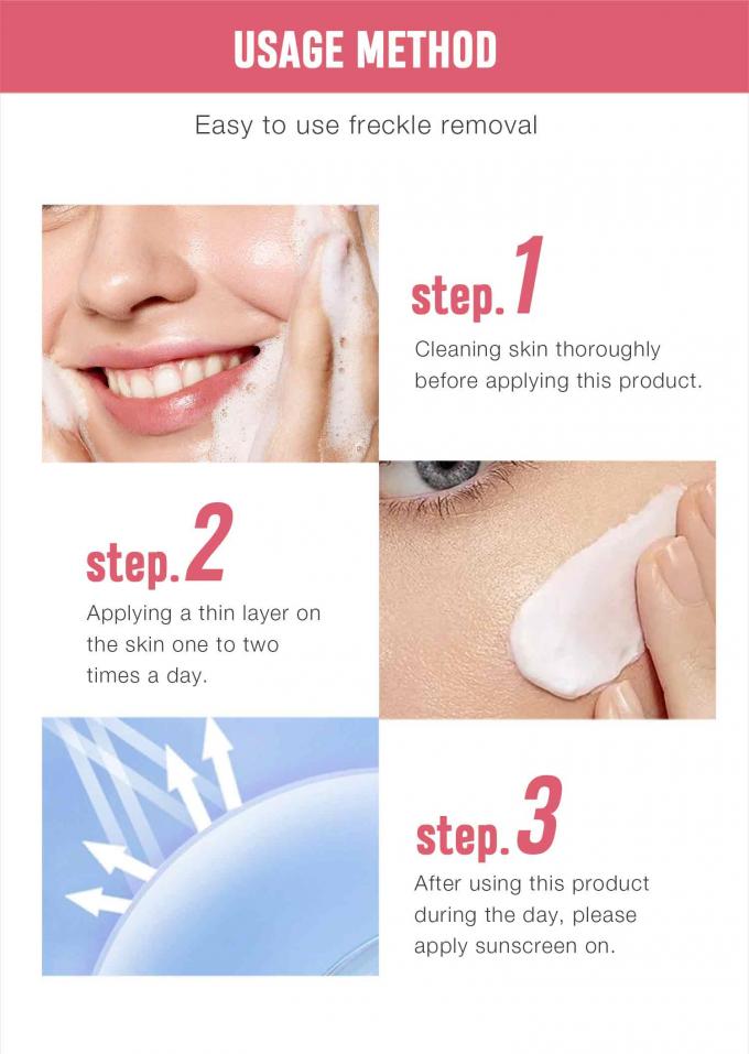 Crema facial Retinol para la eliminación de pecas Perfumado personalizado y marca privada ofrecidos 9