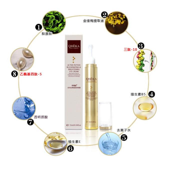 Crema para ojos rejuvenecedora con péptidos activos transparentes 0
