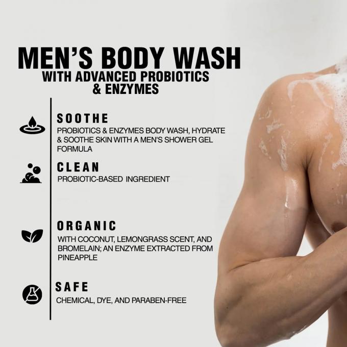 Apoyo Private Label Pineapple Enzyme Body Wash Gel de ducha refrescar y revitalizar 1