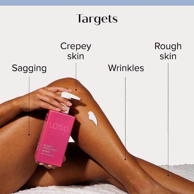 Loción corporal de ácido ferúlico retinol Hidratante de firmeza Crema antienvejecimiento para el cuerpo femenino 0