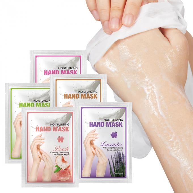 Máscara de mano de lavanda de tamaño regular exfoliante e hidratante forma de hoja personalizable 0