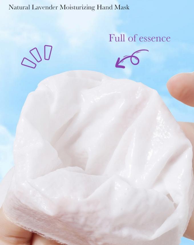 Máscara de mano de lavanda de tamaño regular exfoliante e hidratante forma de hoja personalizable 4