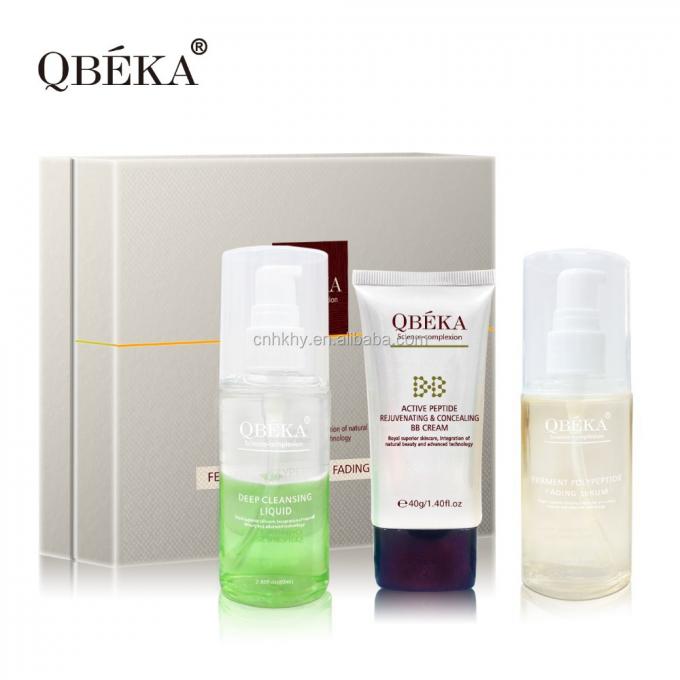 QBEKA Fermento polipeptídeo en desvanecimiento suero blanqueador oro Kit facial para el efecto de levantamiento 0