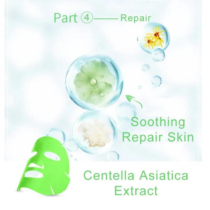 Máscara facial de ácido hialurónico multicolor para hidratar y aclarar la piel unisex 3