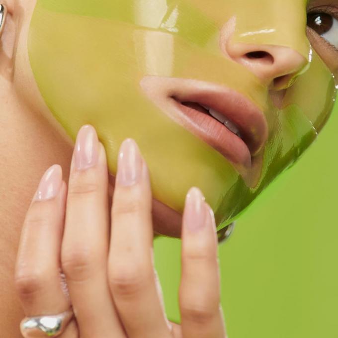 Máscara facial de hidrogel de brillo rejuvenecedor con aceite de semilla de girasol 5 piezas 1