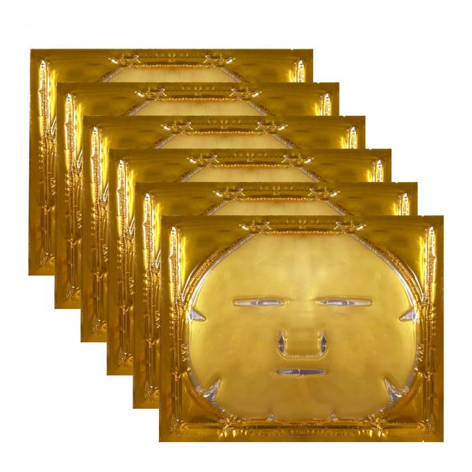Máscara facial orgánica de oro 24K para el hogar Gel calmante personalizable de colágeno Crystal Beauty 1