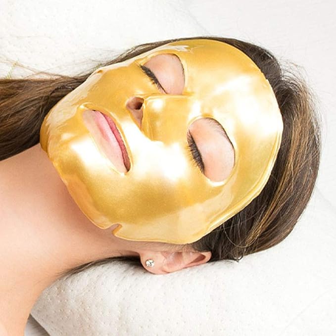 Máscara facial orgánica de oro 24K para el hogar Gel calmante personalizable de colágeno Crystal Beauty 3
