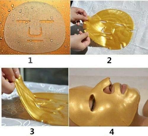 Máscara facial orgánica de oro 24K para el hogar Gel calmante personalizable de colágeno Crystal Beauty 8