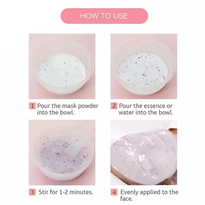 Mascarilla con jalea de lavanda para la cara, spa antienvejecimiento, hidratante en polvo, máscara personalizada 10