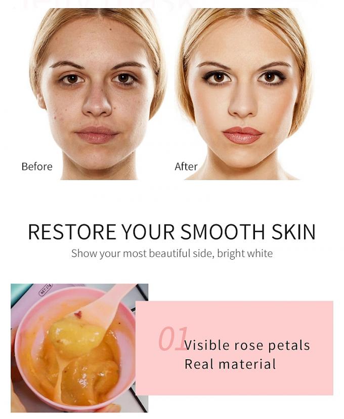 Máscara para el rostro con ácido hialurónico Función blanqueadora Máscara facial Máscara de barro suave 7
