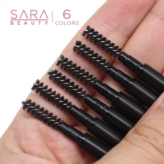 Lápiz de cejas doble cabeza impermeable delgado Función garantizada Maquillaje de cejas belleza 4