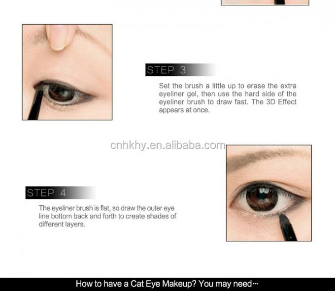 Eyeliner a prueba de agua Pluma de maquillaje de ojos duradera Clip ultrafinísimo herramienta resistente al sudor líquido 6