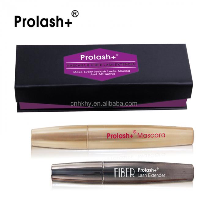 Prolash Mascara Extensor de pestañas de fibra Semi Permanente Impermeable Kit de extensión de pestañas negras 0