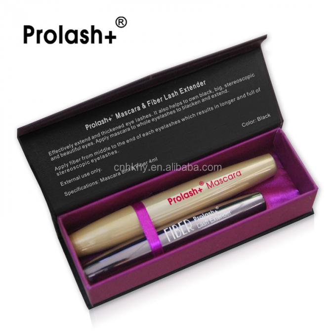 Prolash Mascara Extensor de pestañas de fibra Semi Permanente Impermeable Kit de extensión de pestañas negras 9