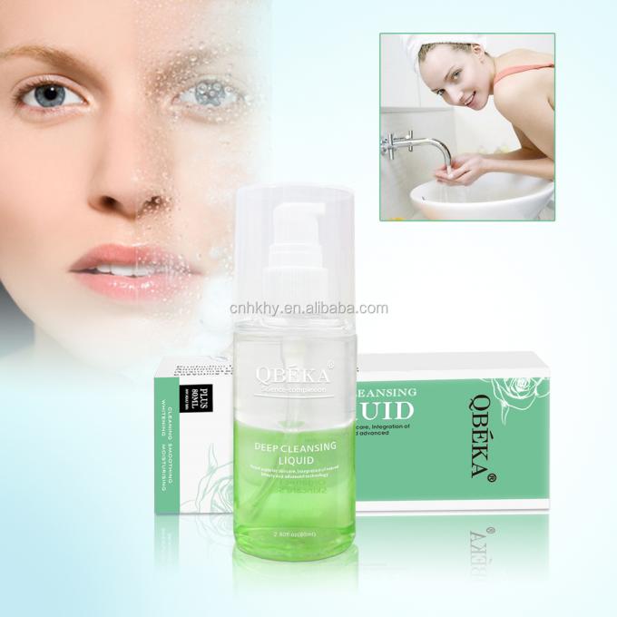 Forma líquida suave sin irritación limpieza facial profunda líquido lavado facial maquillaje de ojos removedor 80ml 0