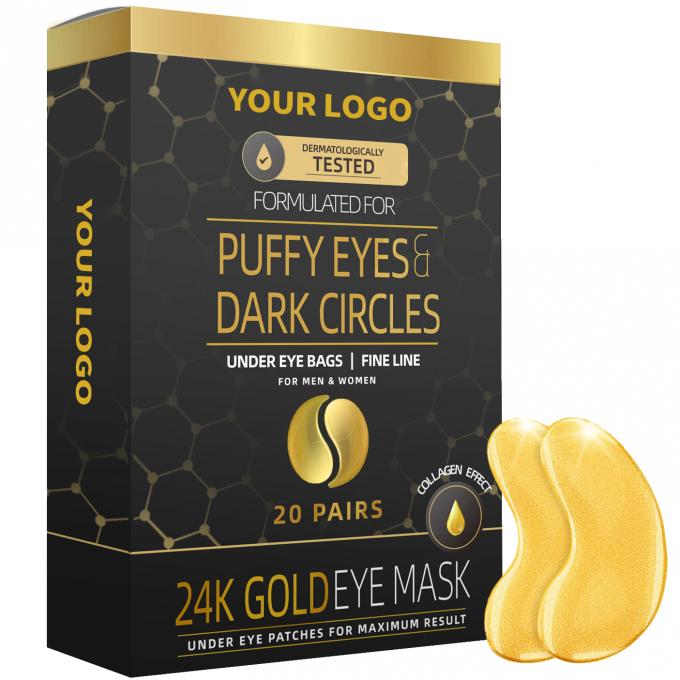 Mascarilla de ojos de oro hidratante para reducir líneas finas y arrugas Equipo profesional de control de calidad 0