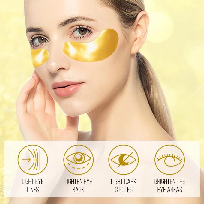 Mascarilla de ojos de oro hidratante para reducir líneas finas y arrugas Equipo profesional de control de calidad 1