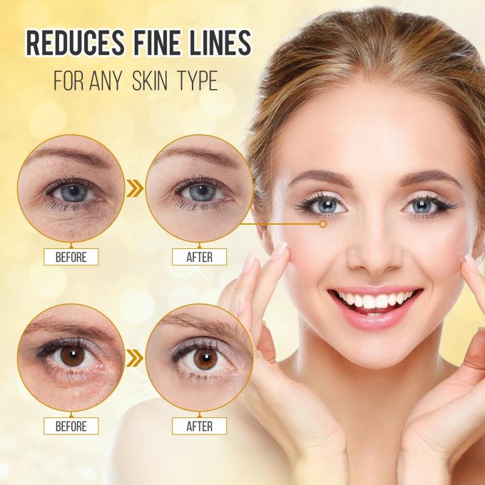 Mascarilla de ojos de oro hidratante para reducir líneas finas y arrugas Equipo profesional de control de calidad 3