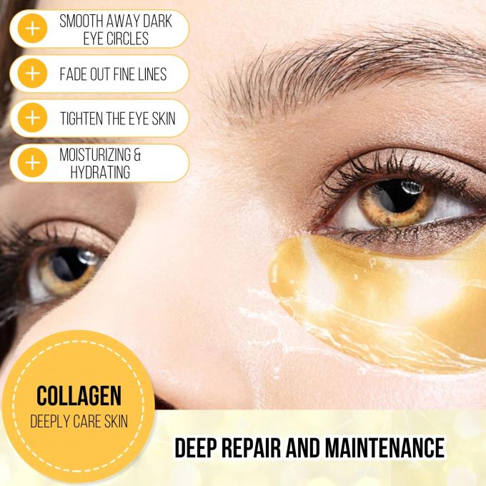 Mascarilla de ojos de oro hidratante para reducir líneas finas y arrugas Equipo profesional de control de calidad 2