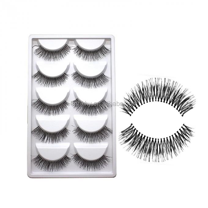 Mejora tu juego de maquillaje con 5 pares de pestañas falsas A21 y estilo natural largo 0