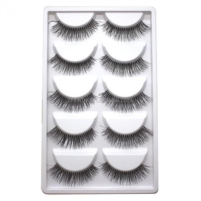 Mejora tu juego de maquillaje con 5 pares de pestañas falsas A21 y estilo natural largo 2