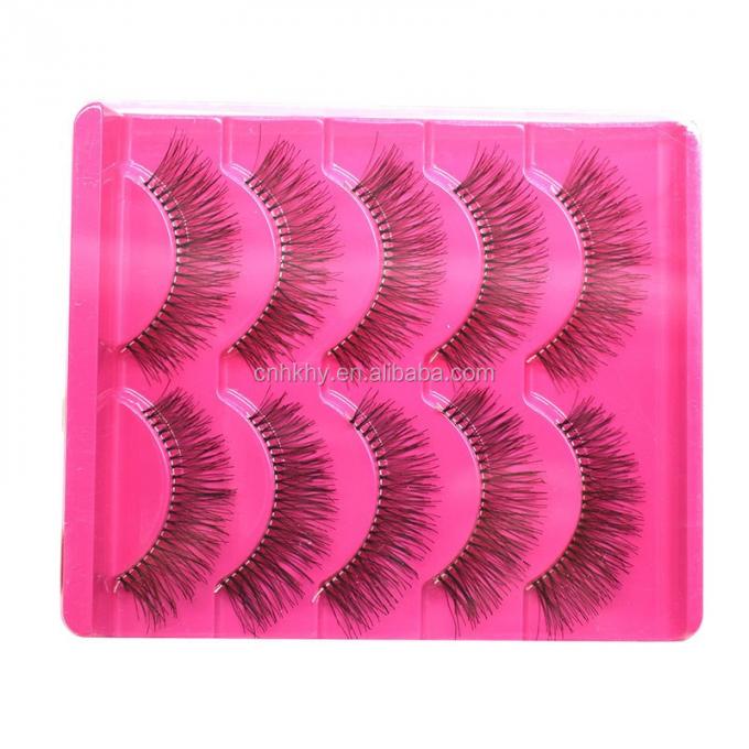Mejora tu juego de maquillaje con 5 pares de pestañas falsas A21 y estilo natural largo 3